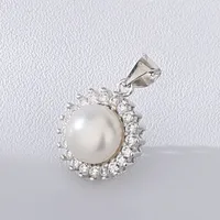 925 Sterling Silver Gem Plating Flower Rings Earrings Necklace sku image 1