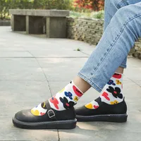 New Socks Women's Tube Socks Korean Small Flower Personality Cartoon Socks Wholesale main image 4