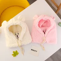 Children's Hats Cycling Windproof Warm Ear Masks Bibs One Parent-child Plush Lei Feng Hat main image 3