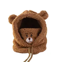 Children's Hats Cycling Windproof Warm Ear Masks Bibs One Parent-child Plush Lei Feng Hat main image 5