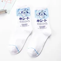 Autumn And Winter New Cartoon Beverage Gourmet Mid-tube Ladies Pure Cotton Socks Wholesale sku image 7