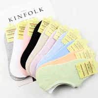 Japan And South Korea New Casual Ladies Shallow Mouth Non-slip Invisible Pure Color Boat Socks Wholesale sku image 10