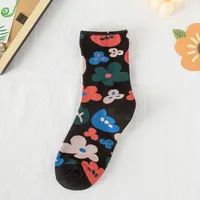 New Socks Women's Tube Socks Korean Small Flower Personality Cartoon Socks Wholesale sku image 2
