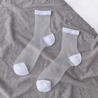 Retro Polka Dot Love Vertical Strips Glass Silk Card Silk Socks Women's Tube Socks Wholesale sku image 8