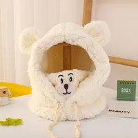 Children's Hats Cycling Windproof Warm Ear Masks Bibs One Parent-child Plush Lei Feng Hat sku image 3