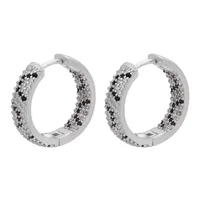 Micro-inlaid Zircon Leopard Print Heart Pattern Geometric Copper Earrings sku image 8