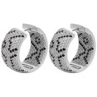 Micro-inlaid Zircon Leopard Print Heart Pattern Geometric Copper Earrings sku image 12