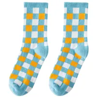 Socks Women's Tube Socks Autumn And Winter Stockings Blue Stripes College Style Stockings main image 5