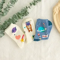 Autumn And Winter New Tube Socks Outer Space Series Cartoon Cotton Socks Wholesale main image 3