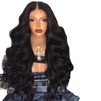 New Product Wig Black Long Curly Hair European And American Fashion Headgear main image 1