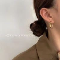 Geometric Square Earrings  New Trendy Alloy Earrings Women main image 3
