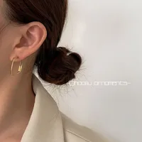 Geometric Square Earrings  New Trendy Alloy Earrings Women main image 1