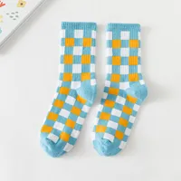 Socks Women's Tube Socks Autumn And Winter Stockings Blue Stripes College Style Stockings sku image 4