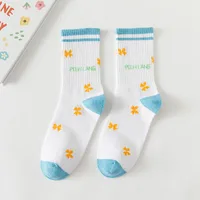 Socks Women's Tube Socks Autumn And Winter Stockings Blue Stripes College Style Stockings sku image 3