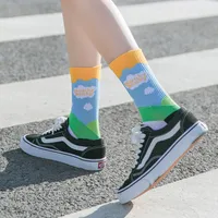 Socks Women's Tube Socks Autumn And Winter Stockings Blue Stripes College Style Stockings sku image 6