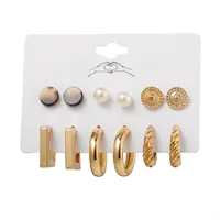 Vintage Style Geometric Alloy Earrings sku image 11