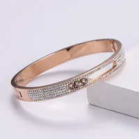 Heart Stainless Steel 18K Gold Plated Rose Gold Plated Artificial Rhinestones In Bulk main image 2