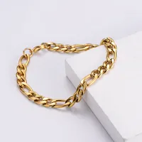 Hip-Hop Geometric 304 Stainless Steel Inlaid Gold No Inlaid 18K Gold Plated Men'S Bracelets main image 3