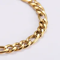 Hip-Hop Geometric 304 Stainless Steel Inlaid Gold No Inlaid 18K Gold Plated Men'S Bracelets main image 2