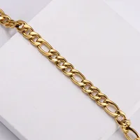 Hip-Hop Geometric 304 Stainless Steel Inlaid Gold No Inlaid 18K Gold Plated Men'S Bracelets main image 1