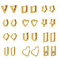 Fashion Geometric Plating Stainless Steel No Inlaid 18K Gold Plated Earrings main image 1