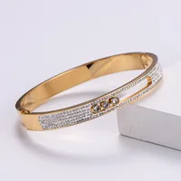 Heart Stainless Steel 18K Gold Plated Rose Gold Plated Artificial Rhinestones In Bulk sku image 1