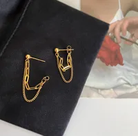 Fashion Heart Plating 304 Stainless Steel Titanium Steel No Inlaid 18K Gold Plated Rose Gold Plated Earrings sku image 1