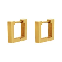 Fashion Geometric Plating Stainless Steel No Inlaid 18K Gold Plated Earrings sku image 13