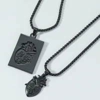 Creative Heart Pendant Personality Fashion Hip Hop Necklace Valentine's Day Gift Cross-border New Product sku image 9