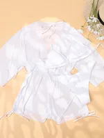 Women's Solid Color Bikinis Sets With Cover Ups main image 4