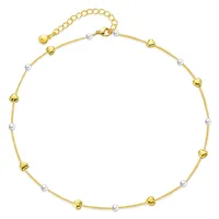 Simple Style Heart Artificial Crystal Copper Necklace In Bulk main image 1