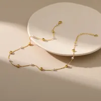 Simple Style Heart Artificial Crystal Copper Necklace In Bulk main image 2