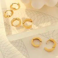 Fashion 304 Stainless Steel No Inlaid 18K Gold Plated Earrings main image 2