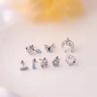 Ear Cartilage Rings & Studs Geometric 316 Stainless Steel  Copper Plating main image 1