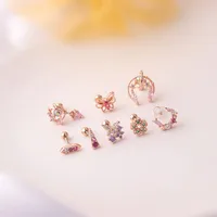 Ear Cartilage Rings & Studs Geometric 316 Stainless Steel  Copper Plating main image 4