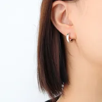 Fashion 304 Stainless Steel No Inlaid 18K Gold Plated Earrings sku image 2