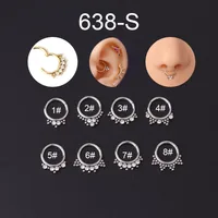 Nose Rings & Studs Ethnic Style Geometric 316 Stainless Steel  Plating sku image 1