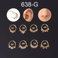 Nose Rings & Studs Ethnic Style Geometric 316 Stainless Steel  Plating sku image 11
