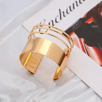 Fashion Personality Metal Bracelet Punk Street Shooting Open Bracelet Hollow Simple Jewelry main image 3