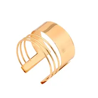 Fashion Personality Metal Bracelet Punk Street Shooting Open Bracelet Hollow Simple Jewelry main image 5