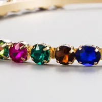 European And American Style Inlaid Glass Rhinestone Colored Diamond Hairband main image 3