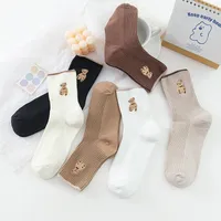 Fashion Mid-tube Autumn And Winter Bear Polyester-cotton Long Socks main image 1
