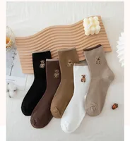 Fashion Mid-tube Autumn And Winter Bear Polyester-cotton Long Socks main image 2