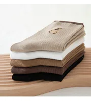 Fashion Mid-tube Autumn And Winter Bear Polyester-cotton Long Socks main image 3