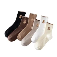 Fashion Mid-tube Autumn And Winter Bear Polyester-cotton Long Socks main image 5