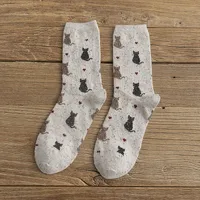 Kitten Wool Socks Female Thickened Winter Retro Pile Socks sku image 1