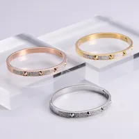 Lady Heart Stainless Steel 18K Gold Plated Artificial Rhinestones In Bulk main image 4