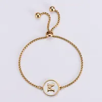 Simple Style Letter 304 Stainless Steel 18K Gold Plated Shell Bracelets In Bulk main image 4