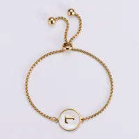 Simple Style Letter 304 Stainless Steel 18K Gold Plated Shell Bracelets In Bulk main image 3
