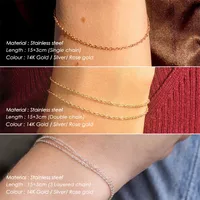 Fashion U Shape Stainless Steel 14K Gold Plated No Inlaid Bracelets In Bulk main image 2